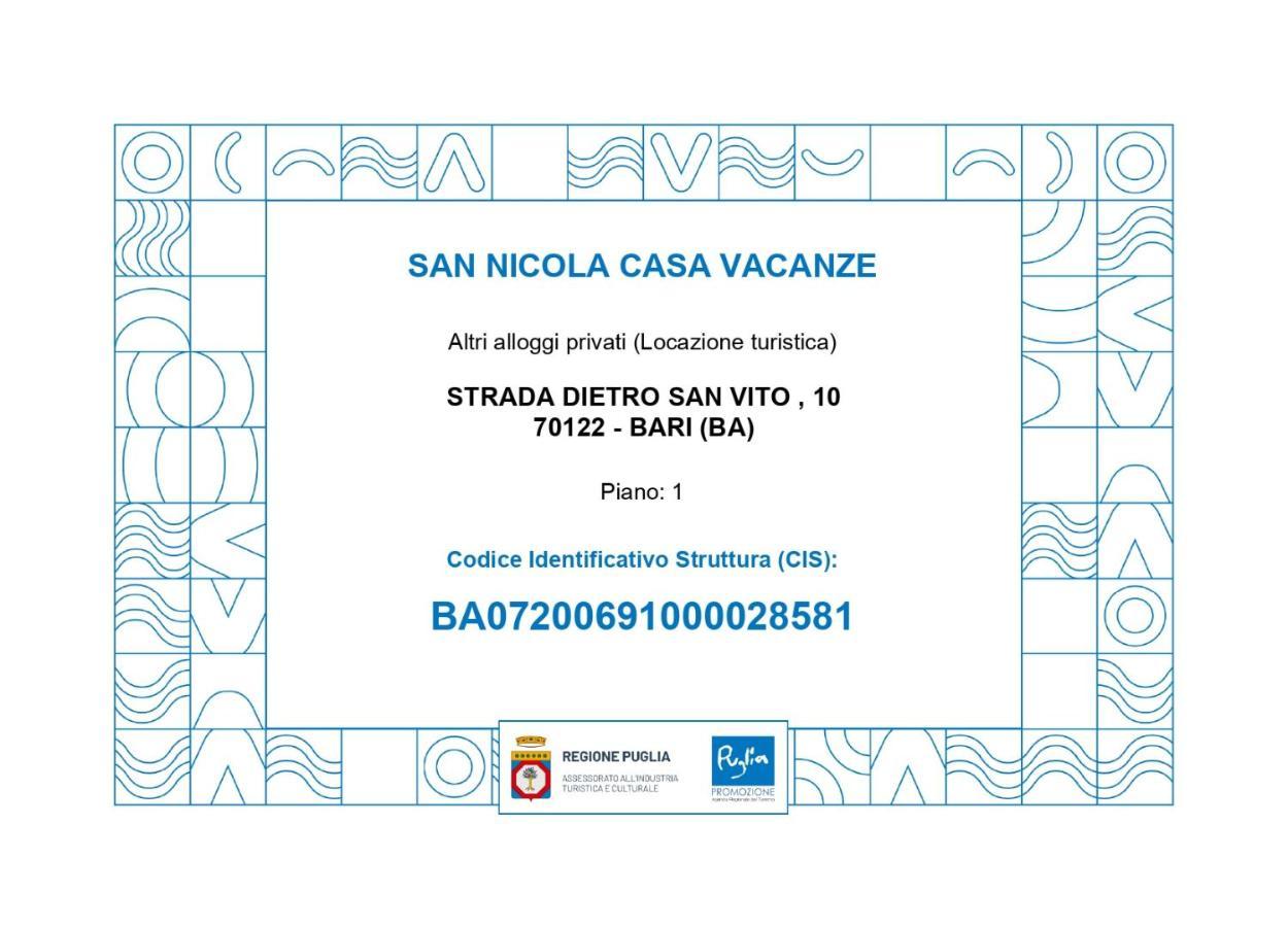 San Nicola Casa Vacanze Bari Eksteriør bilde